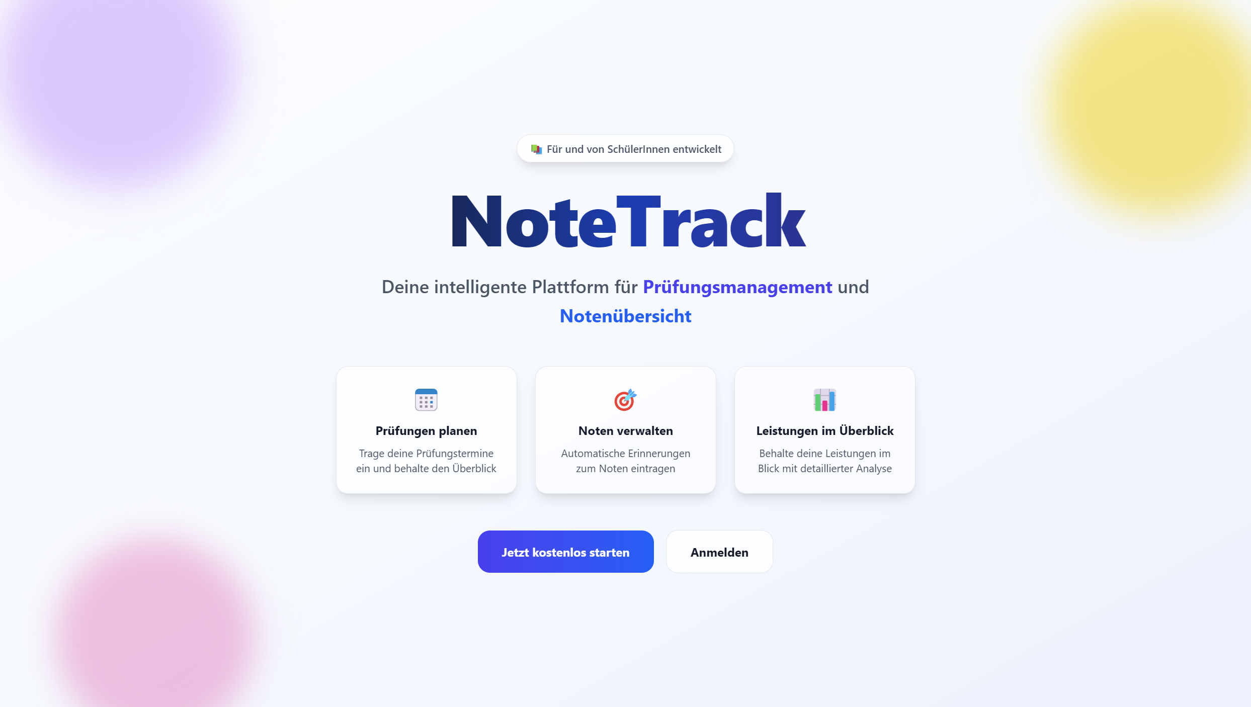 NoteTrack (1. Platz beim KSH Hackathon)