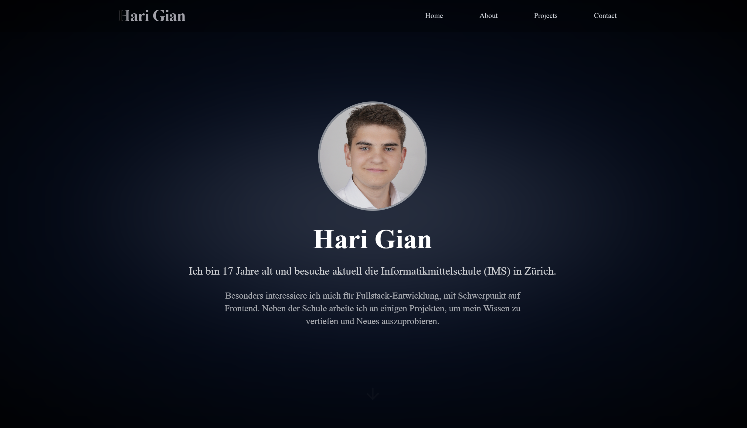 Portfolio Webseite